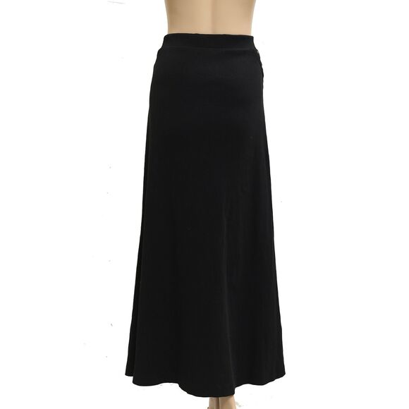 By Anthropologie Hardware Side-Slit Column Midi Skirt Studded Black MP 284204 - Picture 10 of 12